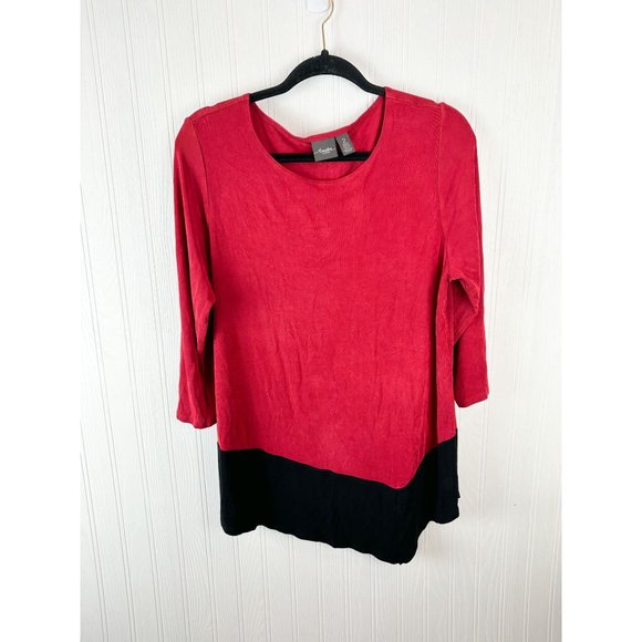 Travelers By Chico Tops - Travelers by Chico Red‎ and Black blouse size Medium
